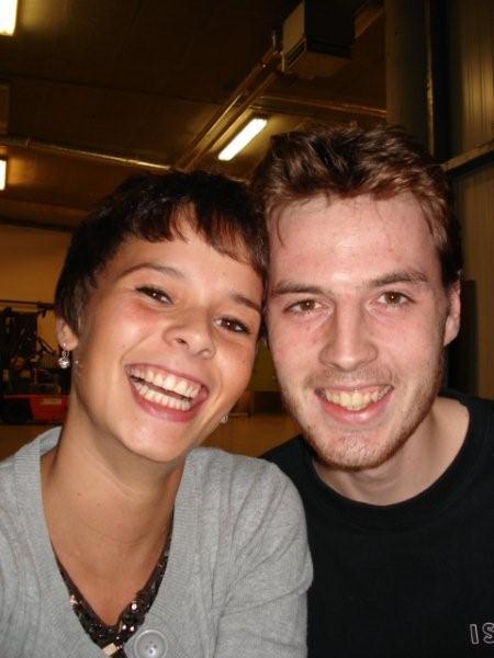 Selwyn met Chanou in de artiestenfoyer van het Nieuwe Luxor.