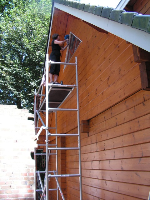 Gevel schoonmaken.